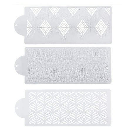 

Saisrt 3PCS Baking Template DIY Cake Decoration Spray Mold Dessert Decoration Mold Side Powdered Sugar Screen