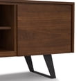 thumbnail image 5 of Simpli Home Lowry 63 inch Wide Solid Wood TV Stand in Walnut For TVs up to 70 inches, 5 of 12
