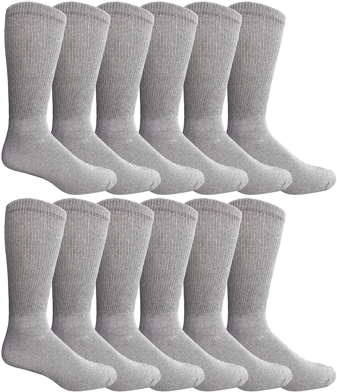 SOCKS'NBULK Loose Fit NonBinding Soft Cotton Diabetic Crew and Ankle