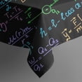 thumbnail image 5 of Math Equations Physics Formulas Black Pattern Square Tablecloth,Waterproof Square Table Cover,Wipeable Spillproof Washable Table Cover for Home Kitchen Party Decor 60"x60"(152x152cm), 5 of 6