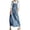 Retro Blue, variant on sicmoss Women's Blue Distressed Denim Overall Dress Vintage A-Line Pinafore with Adjustable Straps