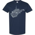 thumbnail image 3 of Inktastic West Virginia State Word Salad T-Shirt, 3 of 5