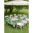 thumbnail image 4 of Outdoor Tablecloth with Umbrella Hole for Patio/Picnic/Party/Camping, Tropical Palm Leaves Waterproof Table Cloth Rectangle Table Cover Washable, Green Monstera Leaf Plants Summer Beige (60"x 102"), 4 of 8