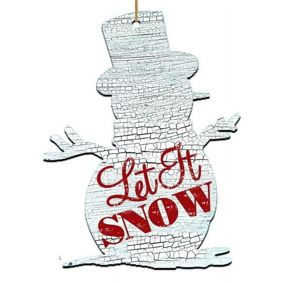 Designocracy 99801-M Let It Snow Snowman Wooden Magnet