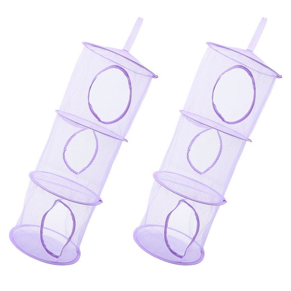 Hammock for Toys Nets Stuffed Animals Holder Breathable Polyester Cloth Steel Wire 2 Pcs