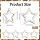 thumbnail image 2 of 8Pcs Alloy Spring Gate Rings Star Platinum 39x41x4mm, 2 of 9