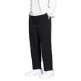 thumbnail image 2 of Sweatpants for Men Cotton with Pockets Lightweight Joggers Casual Loose Fit Soft Fleece Pants for Everyday , #02 Black 3XL, 2 of 5