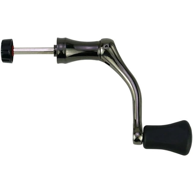 PinesC Fishing Spinning Reel Handle,Metal Rocker Arm Spinning Reel Handle Grip for Fishing Reel Replacement Grey Small Grey Small