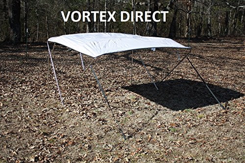 New GREY GRAY STAINLESS STEEL FRAME VORTEX 4 BOW PONTOON DECK BOAT BIMINI TOP 6' LONG, 79-84" WIDE (FAST SHIPPING... by VORTEX DIRECT