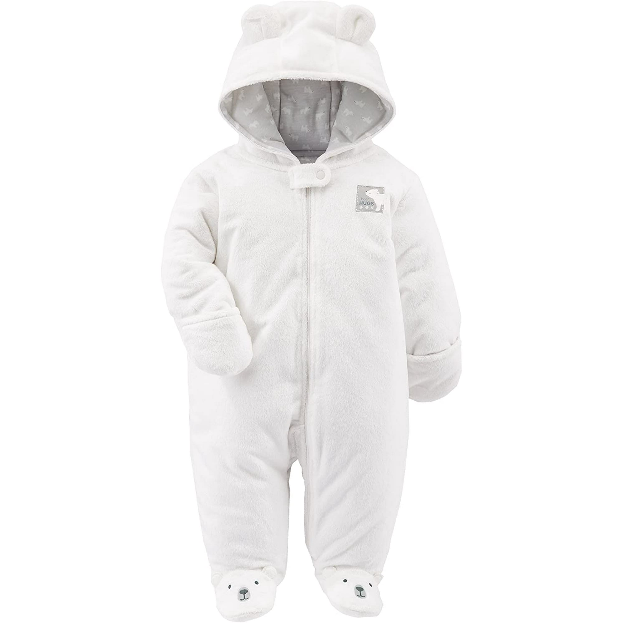 Baby girl fleece pram suit hotsell