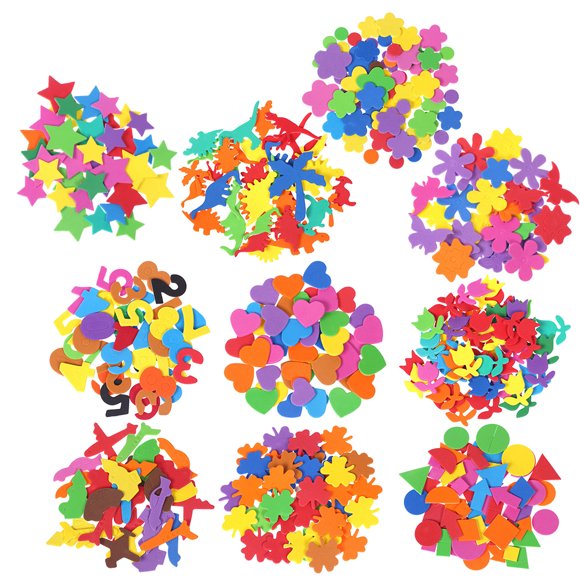 Coofit 450 Pcs Autocollants en Mousse pour Enfants DIY Assortis 3D Dessin Animé Adorable Autocollants en Mousse EVA