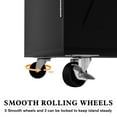 thumbnail image 6 of "HLR Black Large Rolling Kitchen Island with Wheels and Storage, 51.7"" W Countertop", 6 of 7