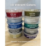 8oz Metallic Silver Ink - Half Pint Glitter Screen Printing Ink - Nevertheless Plasitsol Ink - Metallic Screen Print Ink
