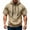 Khaki, variant on Men's Short Sleeve Zip Up Hoodie, Lightweight Polyester Casual Hooded Shirt with Multiple Pockets for Summer