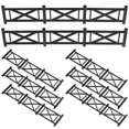 thumbnail image 1 of LEEYNEER 8 Pcs Railing Model Toy Dollhouse Miniature Fence Fences Black, 1 of 6