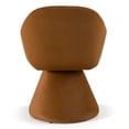 thumbnail image 4 of Risa Modern Rust Fabric Swivel Dining Chair, 4 of 6