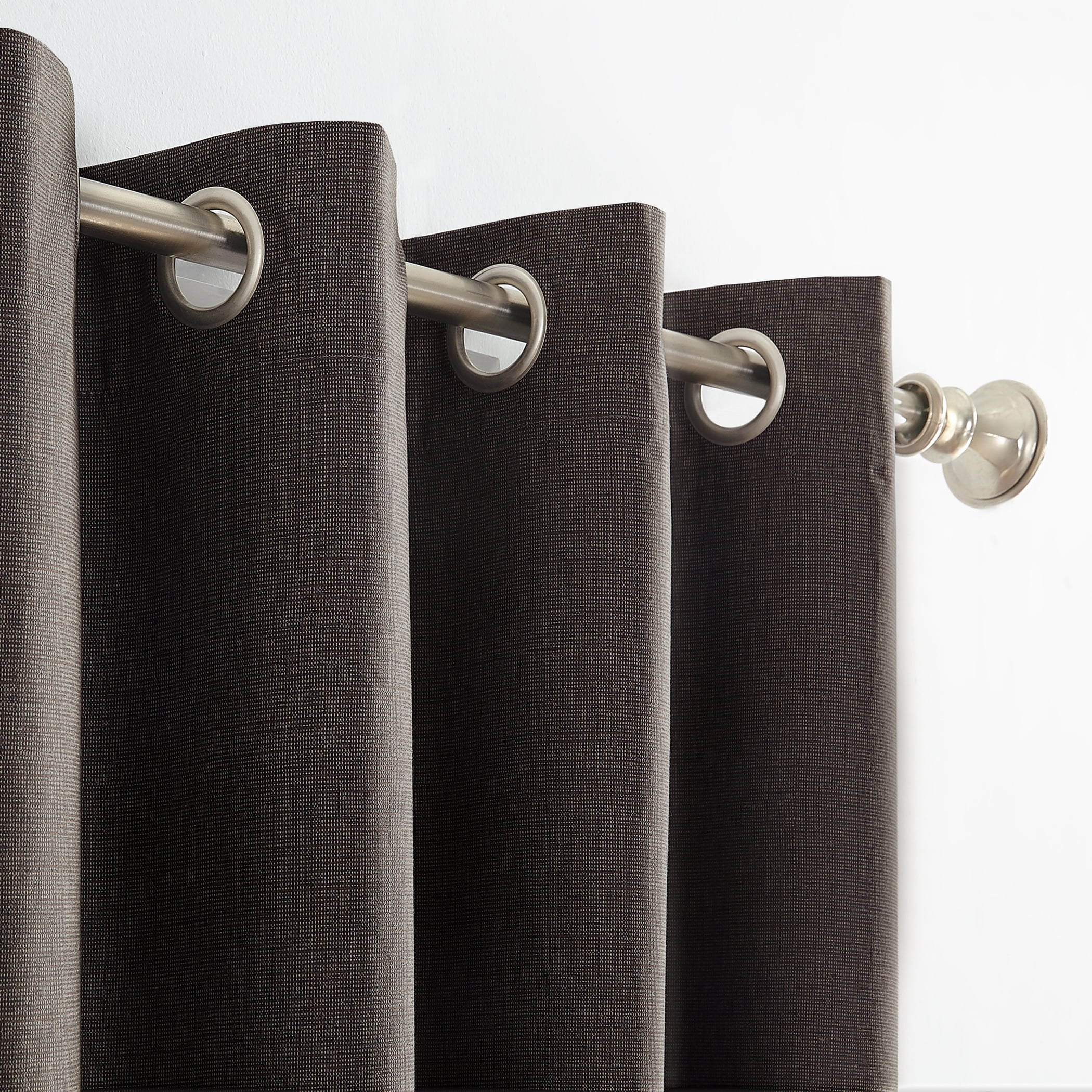 Sun Zero Duran Thermal Insulated 100% Blackout Grommet Curtain Panel, 50"x63", Walnut Brown (Single Panel)