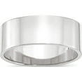 thumbnail image 1 of 10K White Gold 10Kw 8mm Ltw Flat Band Size 7.5 Made In United States 1wfll080-7.5, 1 of 5