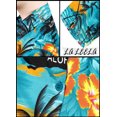 thumbnail image 5 of HAPPY BAY Button Down Shirt for Women Summer Beach Party Short Sleeve Blouse Shirt Tops Blouses Button up Hawaiian Dresses for Women XL Evening Surf, Autumn Turquoise, 5 of 5
