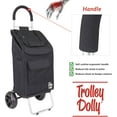 thumbnail image 2 of dbest Products Trolley Dolly Foldable Shopping Cart with Wheels, Black, 2 of 6