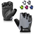 thumbnail image 4 of BOODUN Gants d'Entraînement Respirants en Silicone Demi-Doigt pour Cyclisme, Musculation et Sports de Plein Air - Rembourrage Durable, Attache Réglable, Essuie-Tétons - Gris TG (Modèle 2181082), 4 of 6