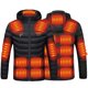 thumbnail image 2 of Chaquetas y abrigos casuales de manga larga con capucha, con USB, temperatura constante, calefactables, resistentes al viento, talla grande, para hombre y mujer, invierno, 4 unidades, 2 of 6