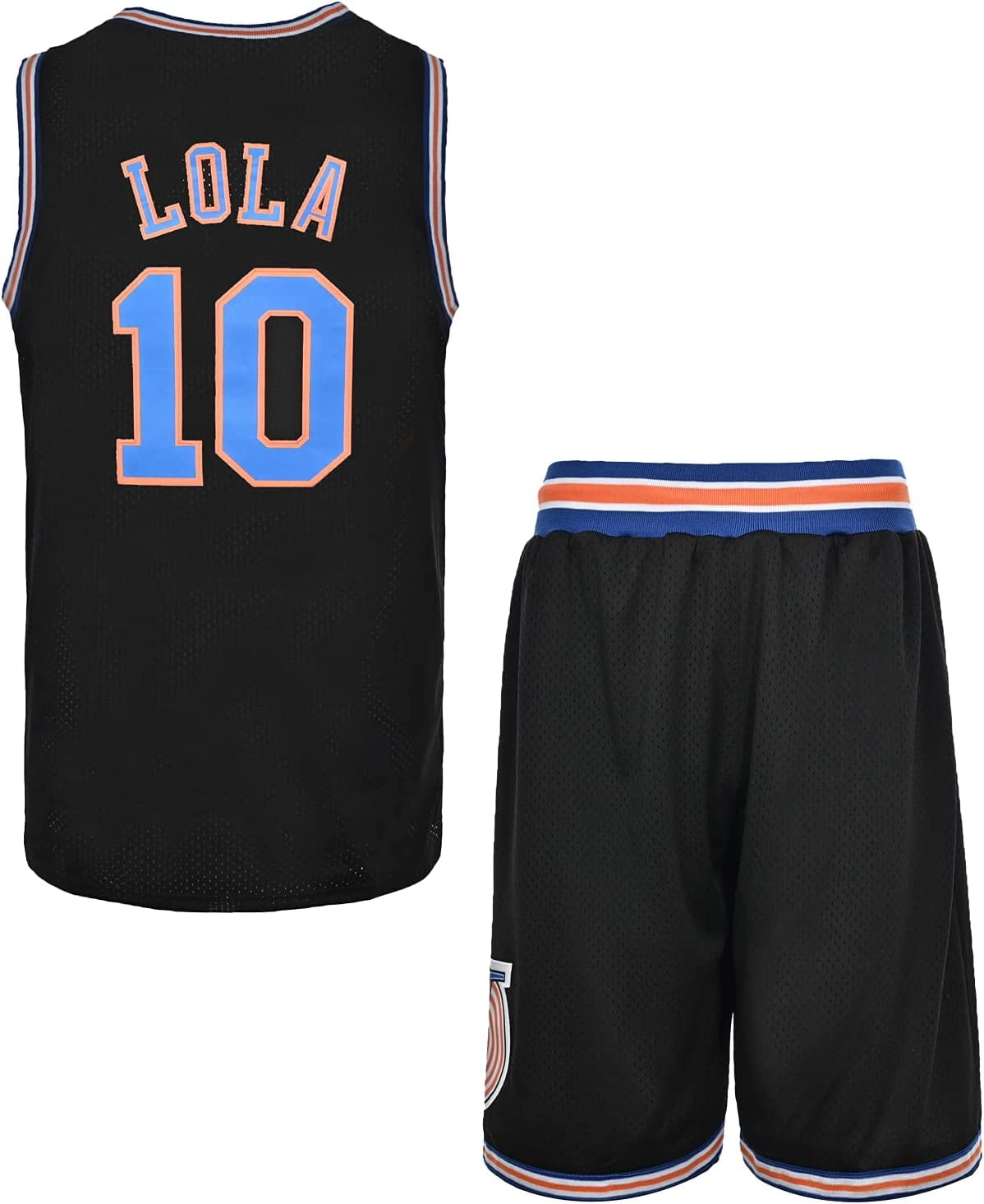 DALADOLA 10# Space Movie Boys/Girls Basketball Jersey and Pants ,Handsome,Summer!Black/White,XS-XL,5-18Y!Basketball Suit. 