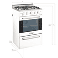 thumbnail image 6 of Prestige 20 in. 1.6 cu. ft. Gas Range with Convection Oven and Sealed Burners in Marshmallow White, 6 of 9