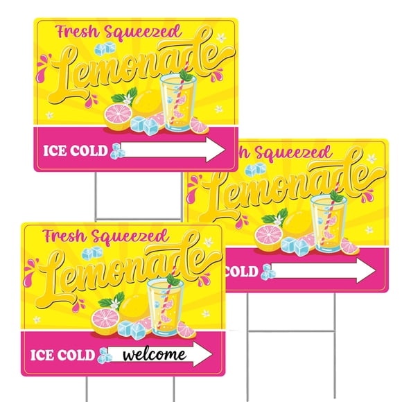 Limonade Stand Supplies LIRAVENO Summer, 3 unidades con estacas
