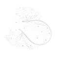 thumbnail image 2 of Diadema nupcial Zulema velo de novia jaula de pájaros Blanco, 2 of 8