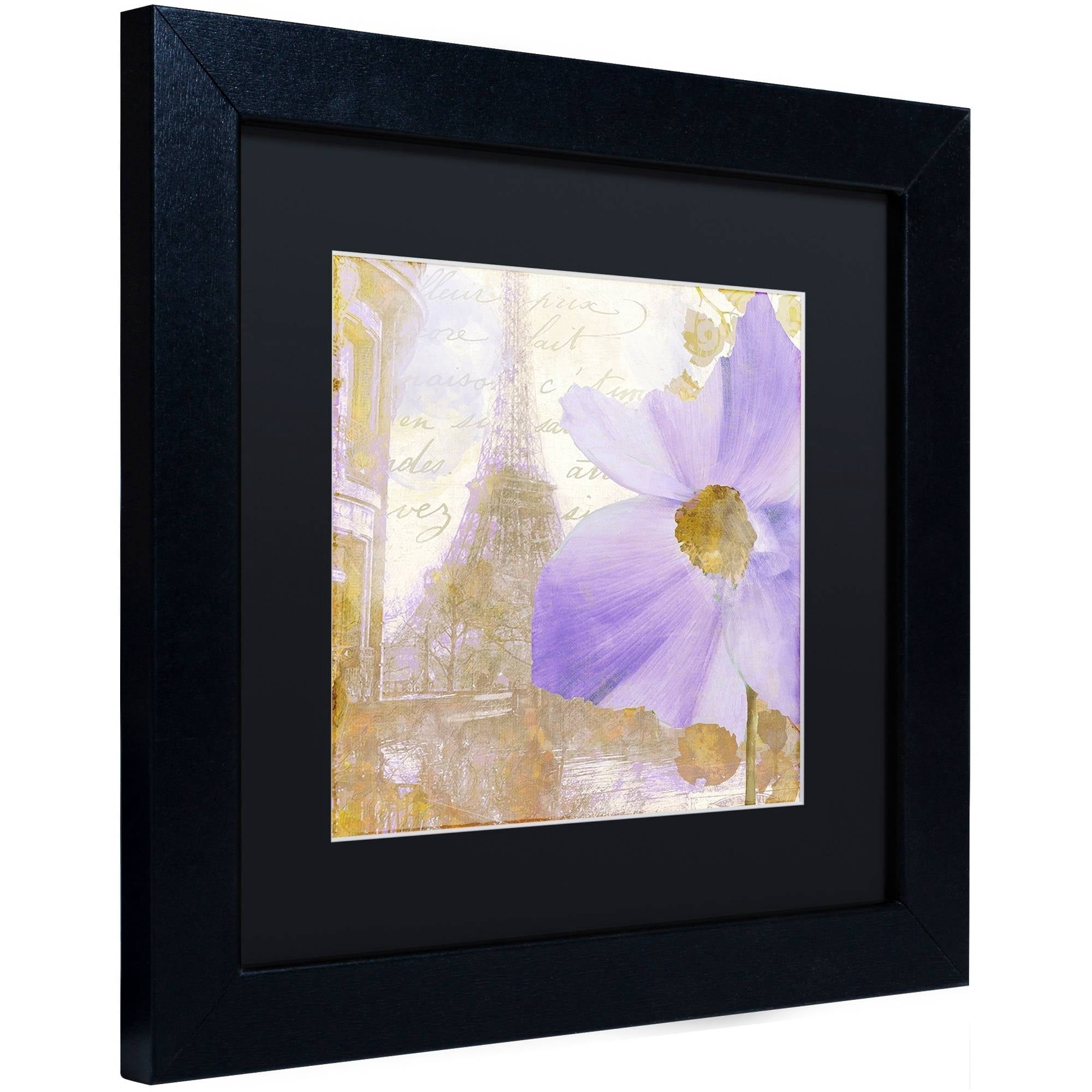 Trademark Fine Art "Purple Paris I" Canvas Art by Color Bakery Black Matte, Black Frame