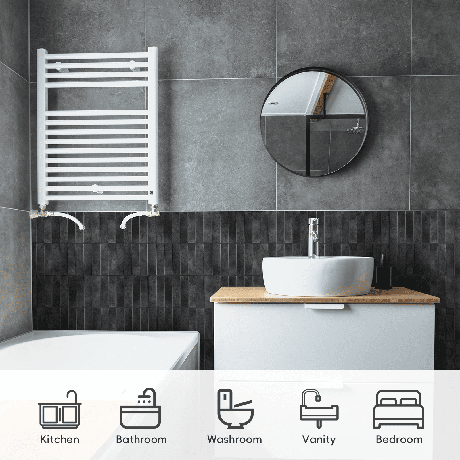 10 Sheets Black Peel and Stick Backsplash - 12" x 12" 3D Self Adhesive Peel and Stick Subway Tile for Kitchen Bathroom