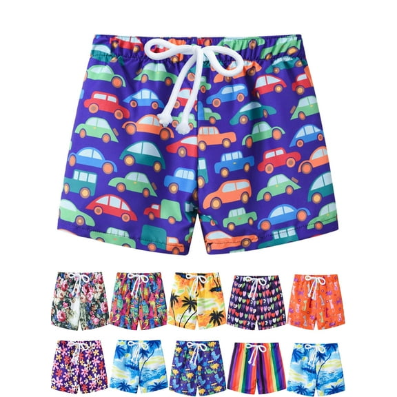 Yuanyu Toddler Boys Girls Shorts Kids Printing Beach Sport Running Casual Quick Dry Swim Trunk  2-7Y