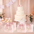 thumbnail image 5 of SHAIDOJIO Small Gift Bags with Handle Ribbon for Wedding Birthday, Pink, 5.5x2.5x4.7 in, 5 of 9