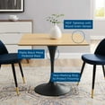 thumbnail image 4 of Modway Lippa 36" Square Wood and Metal Dining Table in Natural/Black, 4 of 5
