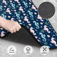 thumbnail image 3 of Naloa Seahorses And Plants Car Foot Mat Set of 4 Pieces - Universal Floor Liner Neoprene Full Set Floor Mats for Cars Trucks SUV, 3 of 7