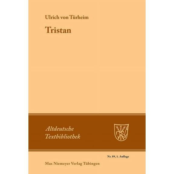 Altdeutsche Textbibliothek: Tristan (Paperback)