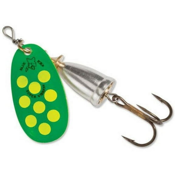 Blue Fox Classic Vibrax Spinner 5 - 7/16 oz. - Green/Yellow/Silver UV