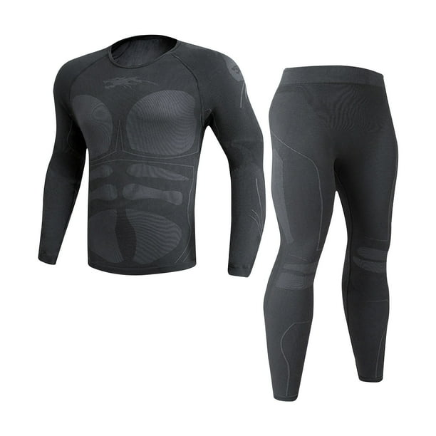 Conjuntos de ropa interior térmica para hombre, ropa interior funcional de alta elasticidad, ropa deportiva con bloqueo de color, conjunto de ropa interior cálida, trajes cálidos para hombre