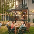 thumbnail image 6 of Dextrus 6 Pack String Light Pole, 11ft 4-in-1 Outdoor String Light Pole Stand to Hang String Lights for Patio, Garden, Backyard, Wedding, Parties, Deck, Fence - Classic Black, 6 of 7