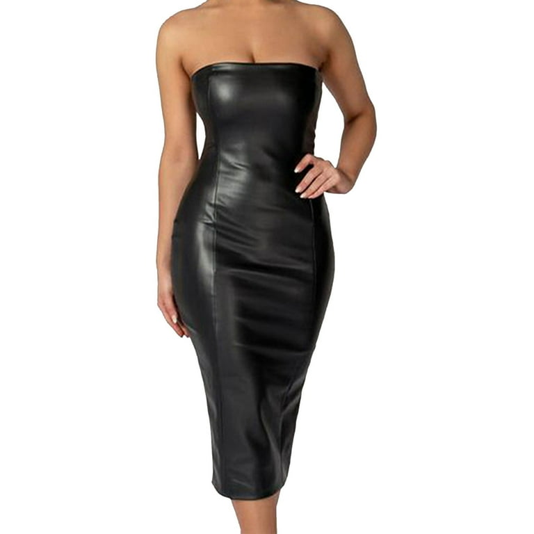 knee length dresses for ladies End Of Discussion Caramel Brown Faux Leather Belted Maxi Dress
