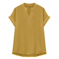 thumbnail image 3 of Blouses For Women Fashion Casual V Neck Button Short Sleeve T Shirt Womens Tops, 3 of 6