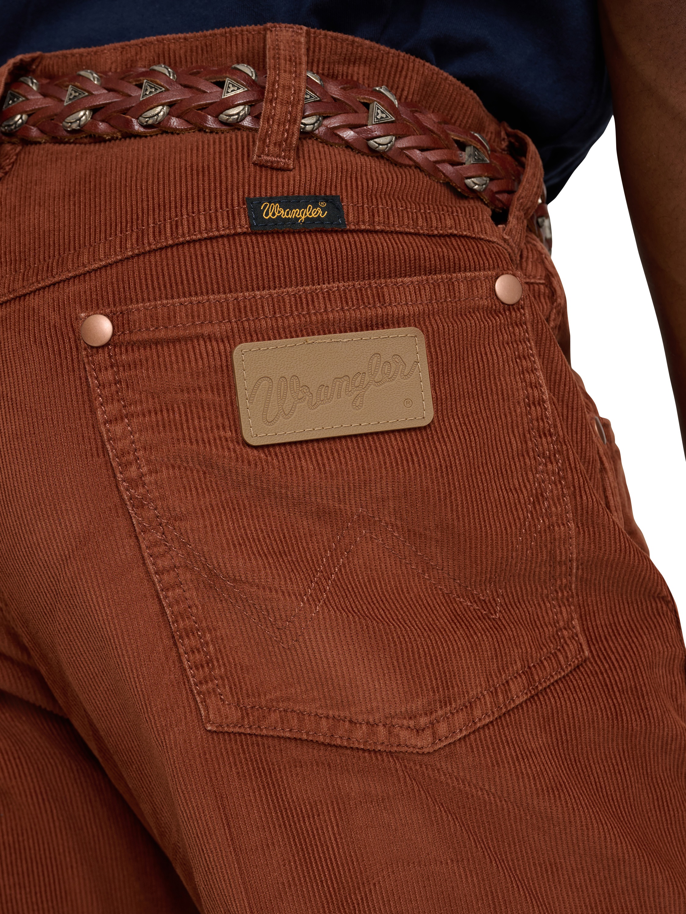 Wrangler® x Stranger Things® 13MWZ Cowboy Cut Corduroy Pant in Upside Down Brown, Sizes 30x32-38x34