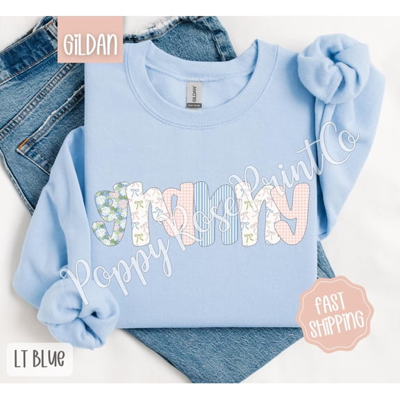 Floral Granny Sweatshirt, Cute Spring Grandma Sweater, Coquette Granny Crewneck, Spring Granny Bow Sweater, Mother's Day All Size S-5Xl