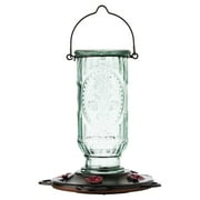 More Birds Vintage Glass Bottle Hummingbird Feeder, 20-Oz Nectar Capacity