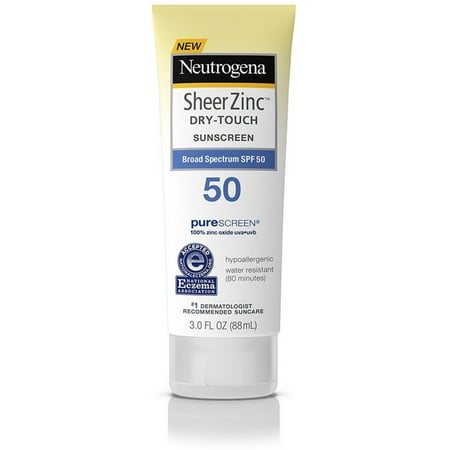 Neutrogena Sheer Zinc Dry-Touch Sunscreen Broad Spectrum SPF 50 3 oz (Pack of 2)