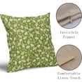 thumbnail image 4 of Lime Green Pillow Covers 18x18 Set of 2 Vintage Floral Rustic Old Style Cute Flower Print Decorative Outdoor Pillowcases Seasonal Farmhouse Throw Cushion Case Decor for Couch Sofa Bed, 4 of 6