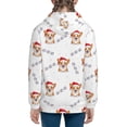 thumbnail image 4 of Hoodies for Teen Girls Boys - Corgi With Santa Claus Hat Warm Boys' Fashion Zip Up Hoodies & Sweatshirts, Boys Girls Kids Clothes Size 7-8 Youth Pullover with Kangaroo Pocket, 4 of 5