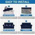 thumbnail image 4 of JIATER 1-Piece Sofa Cover Stretch Couch Cover Washable Sofa Slipcover Furniture Protector for Loveseat Sofa,Navy, 4 of 8