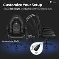 thumbnail image 6 of CELTOSS  Black Gaming Chair, Flip-up Armrest Computer Chair Ergonomic Office Chair PU Leather Desk Chair Executive Adjustable Swivel Task Chair, 6 of 12
